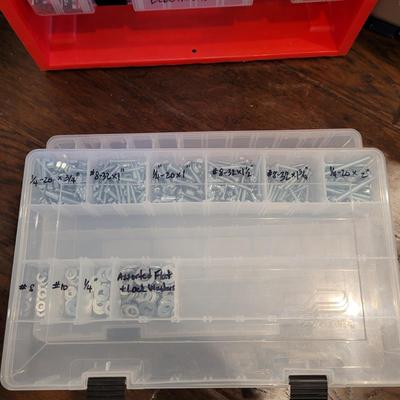 Assortment of Hardware, Sandpaper, Repair and Building Books and More (LR-CE)