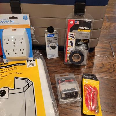 Assortment of Hardware, Sandpaper, Repair and Building Books and More (LR-CE)