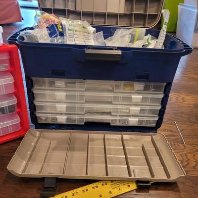 Assortment of Hardware, Sandpaper, Repair and Building Books and More (LR-CE)