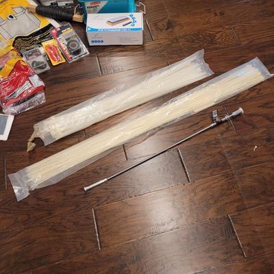 Assortment of Hardware, Sandpaper, Repair and Building Books and More (LR-CE)