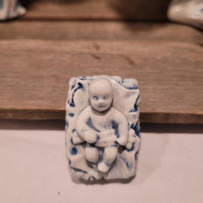 Handmade Nativity Scene with Signed Ceramic Figurines (DR-CE)