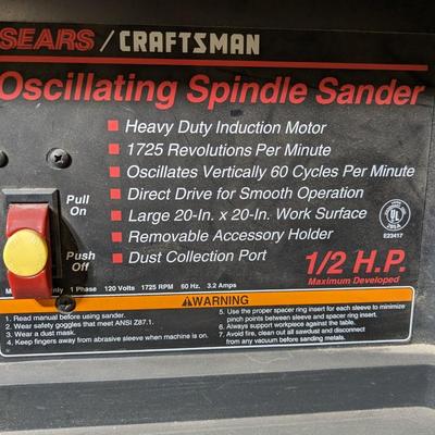 Craftsman Oscillating Spindle Sander 1/2 hp