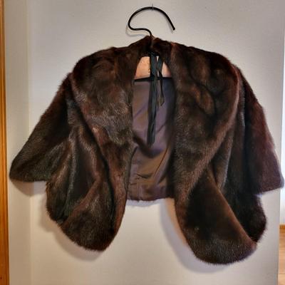 Gorgeous Dark Brown Mink Stole Shawl