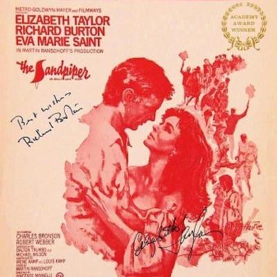 Elizabeth Taylor and Richard Burton signed sheet music 