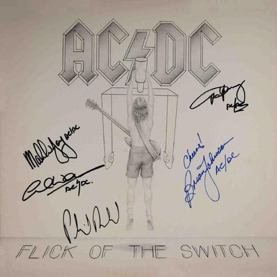 AC/DC Flick Of The Switch signed album 