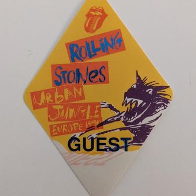 Rolling Stones Vintage Guest 1990 tour Backstage Pass