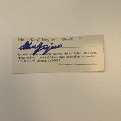 Softball Player Eddie Feigner original signature