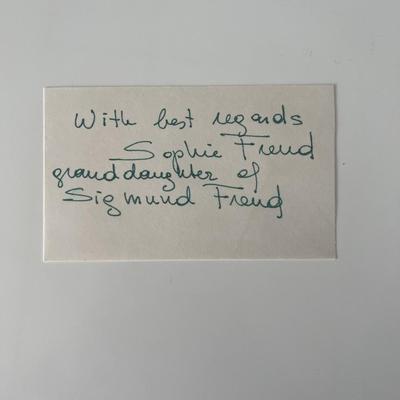 Sophie Freud original signature 