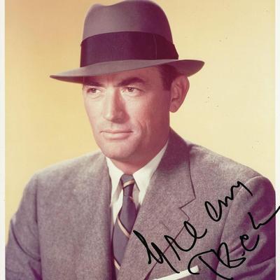 Gregory Peck signed movie photo