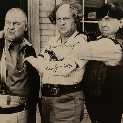 Three Stooges Curly Joe signed photo