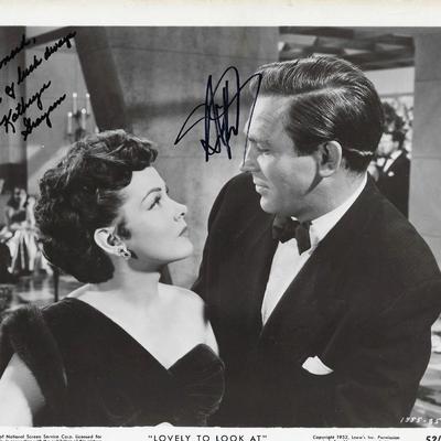 Lovely to Look At Kathryn Grayson and Howard Keel signed movie photo