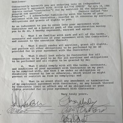 The Zombies signed contract
