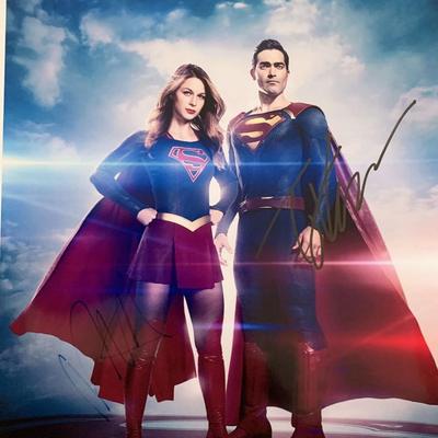 Supergirl & Superman Melissa Benoist & Tyler Hoechlin signed photo