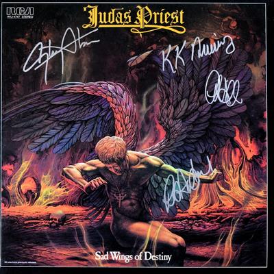 Judas Priest signed Sad Wings Of Destiny album