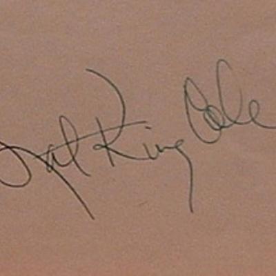 Nat King Cole signature slip 