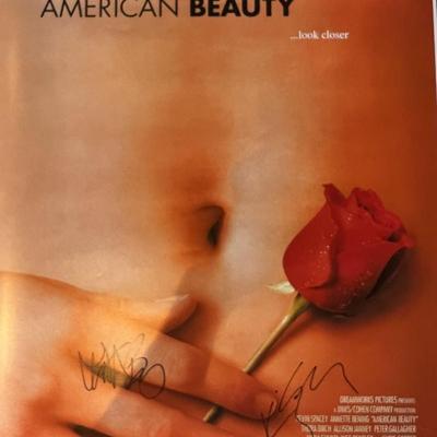American Beauty cast signed movie poster