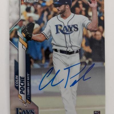 Colin Poche Signed Baseball Trading Card - Topps Chrome No. 19 of 499 2020