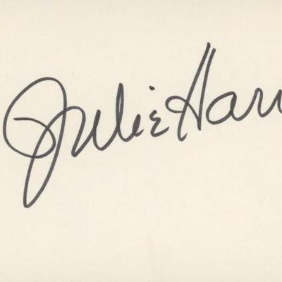Julie Harris original signature