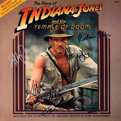 Indiana Jones and the Temple of Doom signed soundtrack