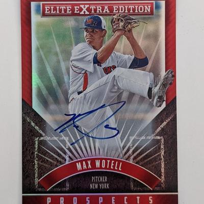 Max Wotell Signed Baseball Trading Card - Panini Elite Extra Edition #89 2015