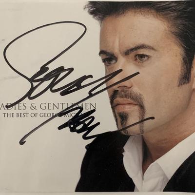 George Michael The Best Of signed CD cover