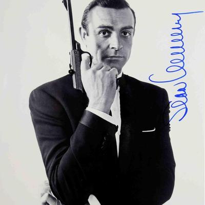 Sean Connery signed portrait photo 