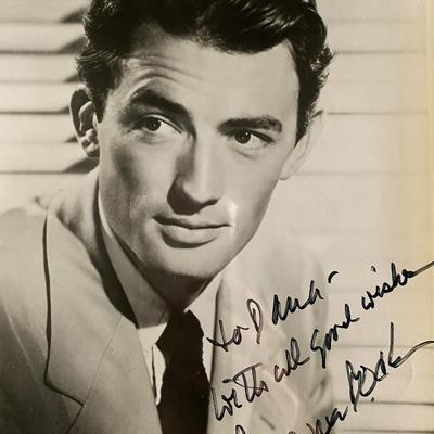 Gregory Peck signed photo