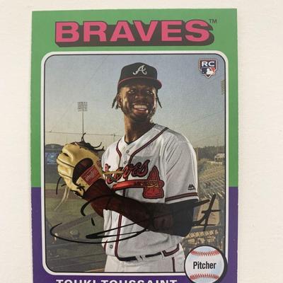 Touki Toussaint Braves signed Baseball Trading Card