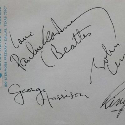 The Beatles signature slip