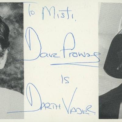 Dave Prowse signed Darth Vader photo