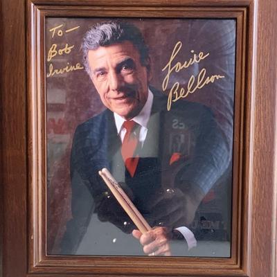 Louie Bellson signed photo in custom frame