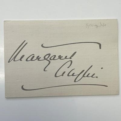 Broadway actress Margaret Anglin original signature