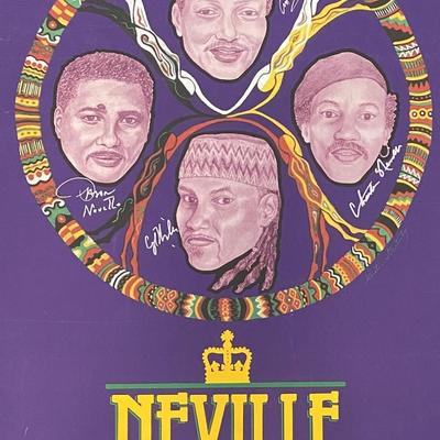 The Neville Brothers signed poster 