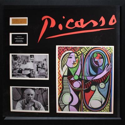 Pablo Picasso original signature and collage
