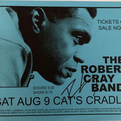 Robert Cray signed concert flyer