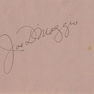 Joe DiMaggio signature slip