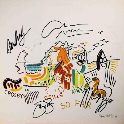 Crosby, Stills, Nash & Young So Far signed album