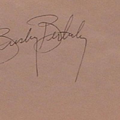 Busby Berkeley signature slip 