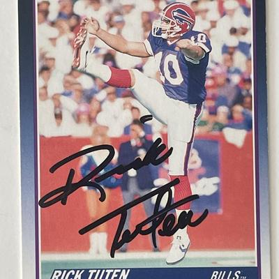 Buffalo Bills Rick Tuten 1990 Score signed trading card  
