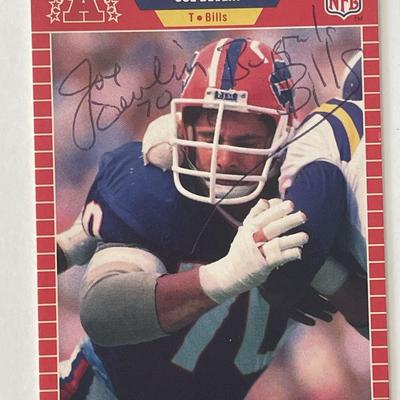 Buffalo Bills Joe Devlin 1989 Pro Set #443 signed trading card 