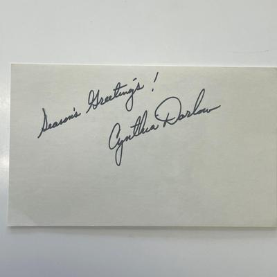 Cynthia Darlow original signature