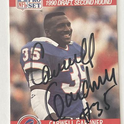 Buffalo Bills Carwell Gardner 1990 NFL #711 signed trading card  