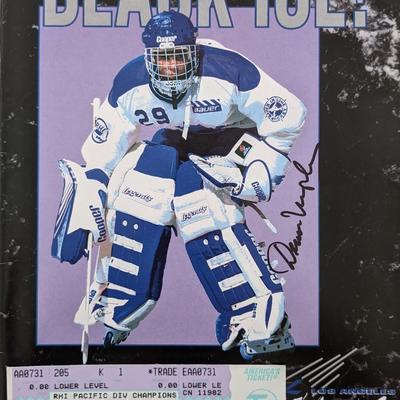 Black Ice Roller Hockey Signed Program and Game Ticket - 1995