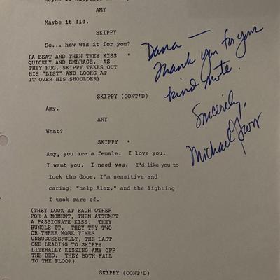 Family Ties Michael Gross signed script page