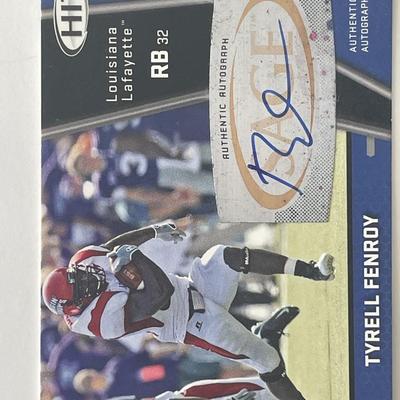 Tyrell Fenroy signed autograph card 