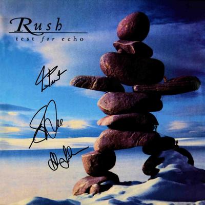Rush signed Test For Echo album