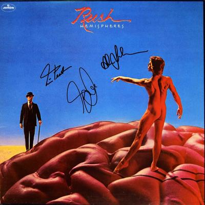 Rush signed Hemispheres album