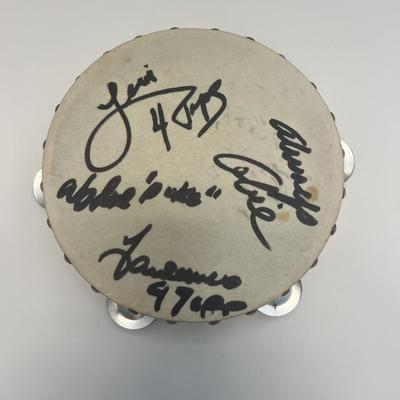 The Four Tops signed tambourine