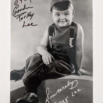 Little Rascals Gordon Lee Signed Photo