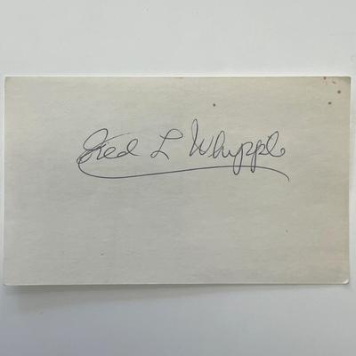 Astronomer Fred Lawrence Whipple original signature